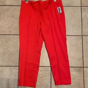 Gap slim cropped red trousers. Size 12. New.